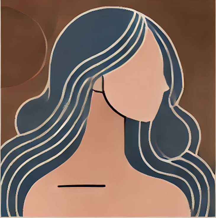 Woman profile illustration